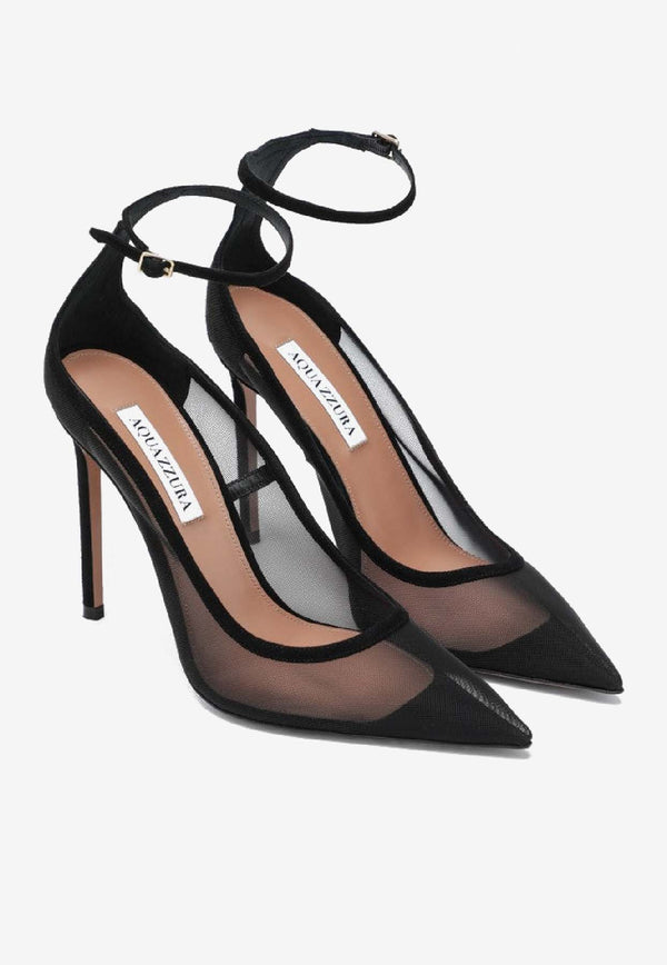 Aquazzura Love Affair 85 Mesh Pumps Black LAMHIGP0FMD/R_AQUA-000