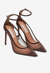 Aquazzura Love Affair 85 Mesh Pumps Brown LAMHIGP0FMD/R_AQUA-ESP