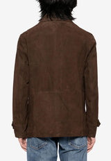 Tom Ford Suede Leather Overcoat LAR004-LMS017S25 KB615 Brown
