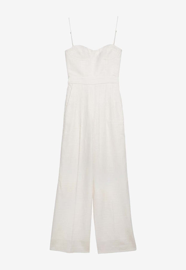 Margaux Lonnberg Lauren Wool-Blend Jumpsuit  White LAURENWO/O_LON-WHT