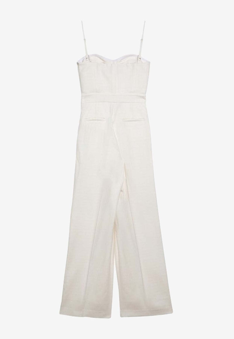 Margaux Lonnberg Lauren Wool-Blend Jumpsuit  White LAURENWO/O_LON-WHT