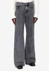 Basketcase Gallery Lax Wide-Leg Faded Jeans Black LAXBDE/Q_BASKG-FB