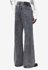 Basketcase Gallery Lax Wide-Leg Faded Jeans Black LAXBDE/Q_BASKG-FB