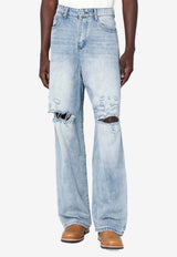 Basketcase Gallery Lax Faded Ripped Jeans Blue LAXDCO/Q_BASKG-LB