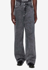 Basketcase Gallery Lax Washed Denim Baggy Pants Black LAXDE/Q_BASKG-FB