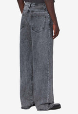 Basketcase Gallery Lax Washed Denim Baggy Pants Black LAXDE/Q_BASKG-FB