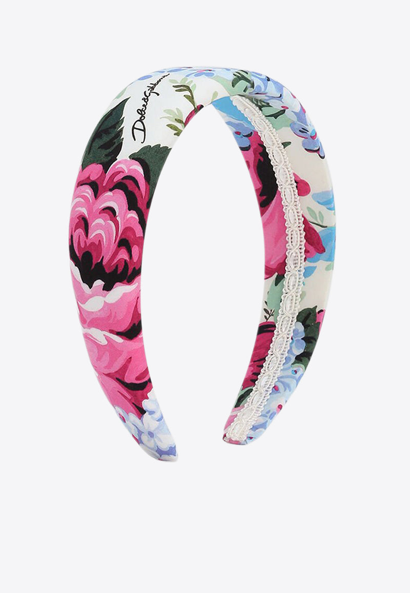 Dolce & Gabbana Kids Girls Floral Print Hairband Multicolor LB3L54 FI5LL HA5MH