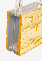 L’AFSHAR Eva Crushed Ice Top Handle Bag Gold LC-11-017_GOLD