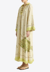 ANTIPODEAN Brightside Lace-Up Kaftan Beige LD0173R26BRI_PRINTED