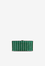 L’AFSHAR Alba Crystal Embellished Clutch Green LF25-13-079_GREEN