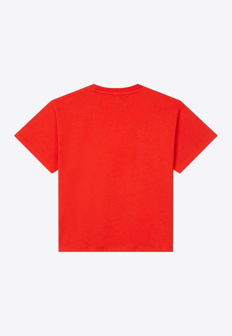 Kenzo Kids Boys Lucky Tiger Print T-shirt K61137/997_RED