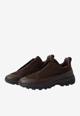 ZEGNA Triple Stitch Leather and Suede Monte Sneakers Brown LHNEL-S7008Z-TDM_TS