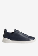 ZEGNA Triple Stitch Secondskin Low-Top Sneakers Blue  LHOTA-S5207Z-ARE_TS