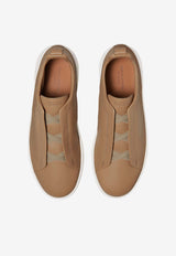 ZEGNA Triple Stitch Secondskin Low-Top Sneakers Beige LHOTA-S5207Z-CRE_TS