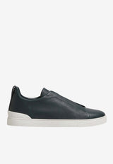 ZEGNA Triple Stitch Secondskin Low-Top Sneakers Dark Green LHOTA-S5207Z-DCO_TS