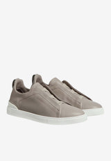 ZEGNA Triple Stitch Secondskin Low-Top Sneakers Gray LHOTA-S5207Z-OYS_TS