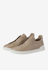 ZEGNA Triple Stitch Secondskin Low-Top Sneakers Taupe LHOTA-S5207Z-PIC_TS