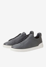 ZEGNA Triple Stitch Secondskin Low-Top Sneakers Gray  LHOTA-S5207Z-RVN_TS