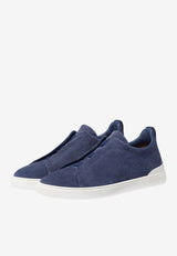 ZEGNA Triple Stitch Suede Sneakers Blue LHSOY-S4667Z-RTZ_TS