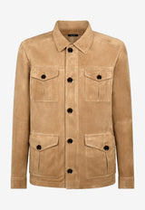 Tom Ford Suede Leather Jacket LJM010-LMS020S25 KB259 Tan