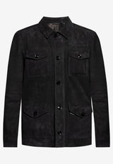 Tom Ford Light Suede Stand Collar Outershirt LJM016-LMS027 LB999