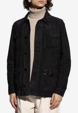 Tom Ford Light Suede Stand Collar Outershirt LJM016-LMS027 LB999