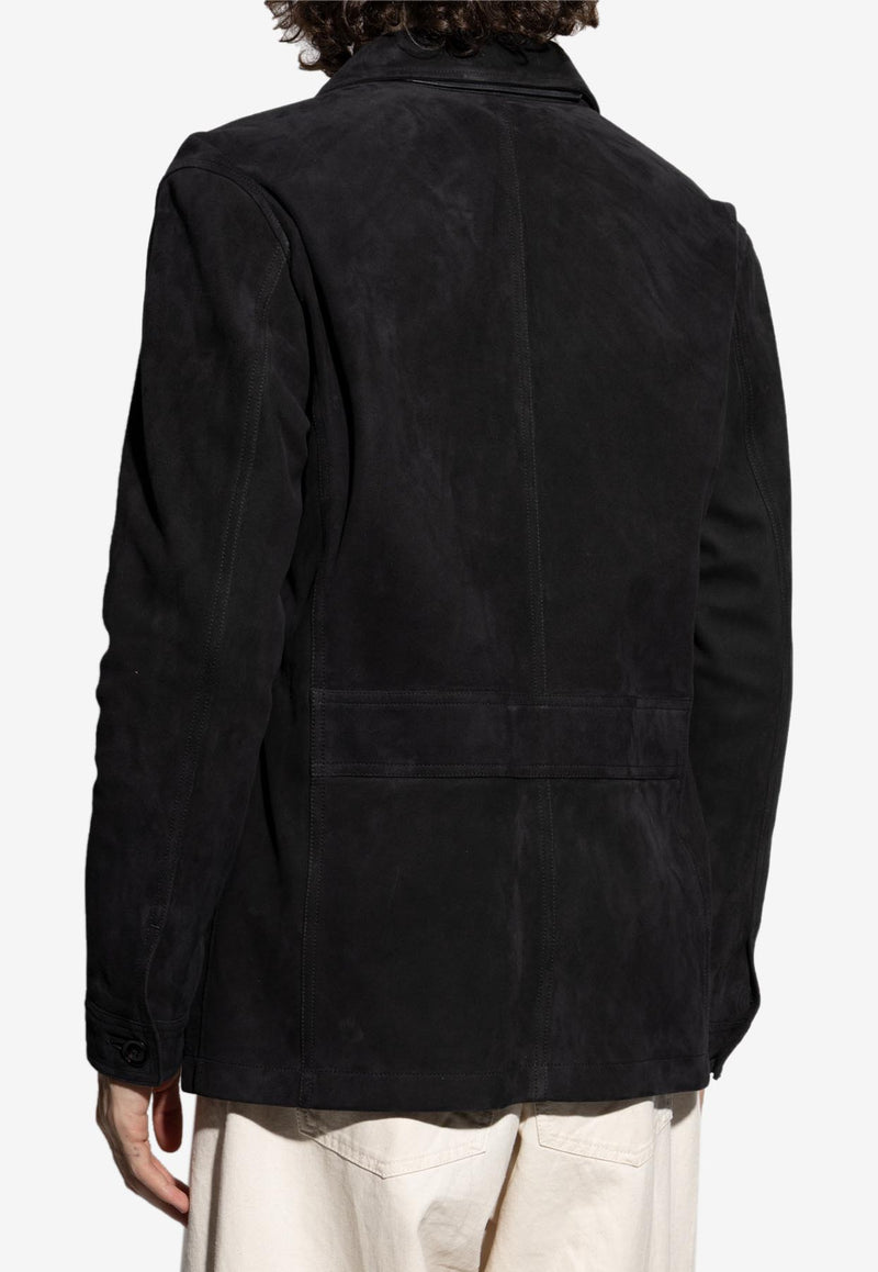 Tom Ford Light Suede Stand Collar Outershirt LJM016-LMS027 LB999