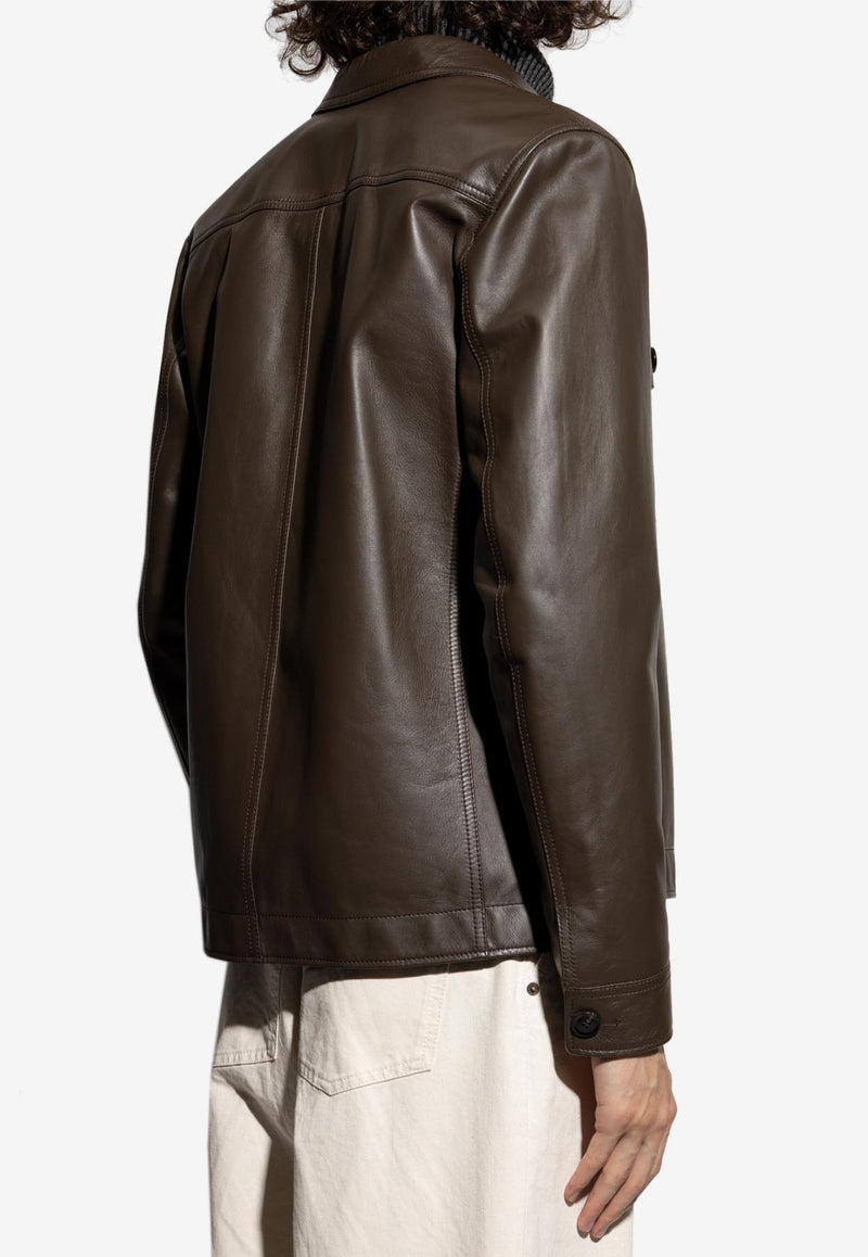 Tom Ford Brown Leather Jacket LJS001-LMN022 KB372