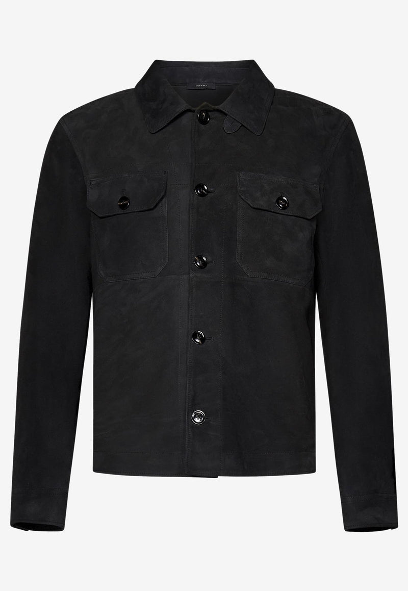 Tom Ford Suede Leather Jacket LJS001-LMS003S23 LB999 Black