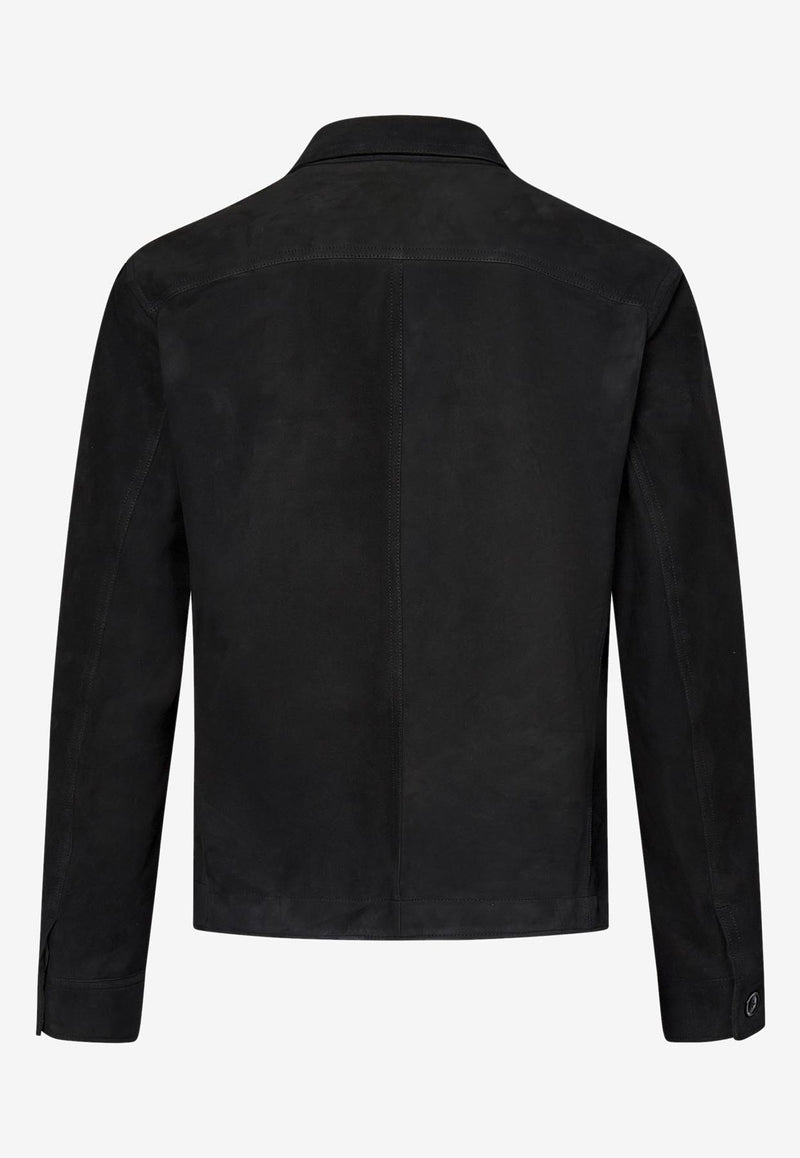 Tom Ford Suede Leather Jacket LJS001-LMS003S23 LB999 Black