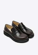 Loewe Blaze Leather Loafers Brown LLSB290X01LE/P_LOEW-3110