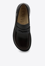 Loewe Blaze Leather Loafers Brown LLSB290X01LE/P_LOEW-3110