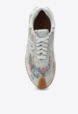 Loewe Flow Runner Floral Suede Sneakers White LLSR282X04SUE/P_LOEW-6071