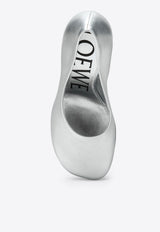 Loewe Toy 90 Laminated Leather Pumps Silver LLSTS01X13LE/Q_LOEW-1160