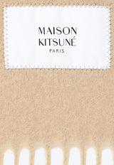 Maison Kitsuné Logo Patch Brushed-Effect Scarf Beige LM06206UWA0022/P_KIT-P242