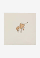 Dolce & Gabbana Kids Babies Leopard and DG Logo Print Interlock Blanket Multicolor LNJA88 G7PNL S9000