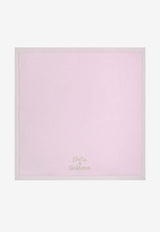 Dolce & Gabbana Kids Baby Girls Embroidered Interlock Blanket Pink LNJAH3 G7PUP F3721