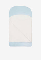 Dolce & Gabbana Kids Baby Boys Embroidered Interlock and Linen Sleeping Bag Light Blue LNJAI7 G7PUP B3033