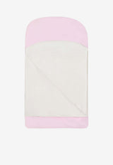Dolce & Gabbana Kids Baby Girls Embroidered Interlock and Linen Sleeping Bag Pink LNJAI7 G7PUP F3721