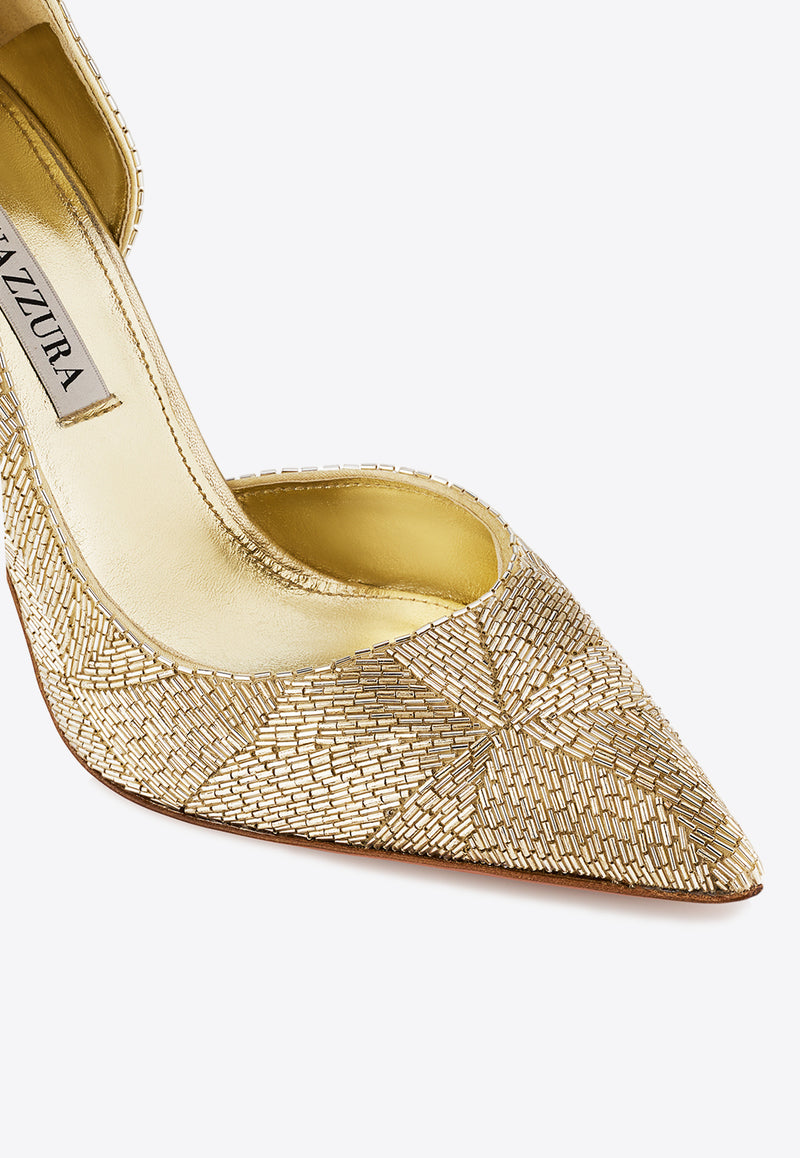 Aquazzura La Nuit 105 Pumps LNTHIGP0-NPL-PLA Beige