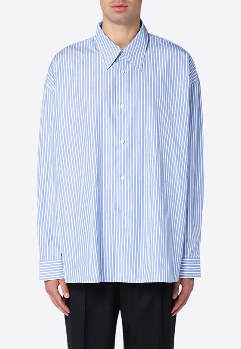 Studio Nicholson Striped Long-Sleeved Shirt Light Blue LOCHE1164/P_STUNI-PO