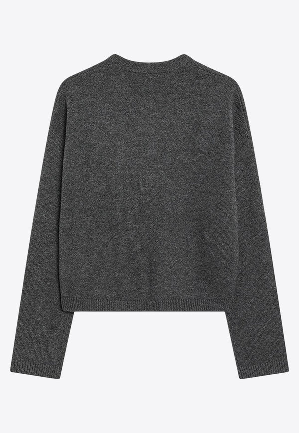 S Max Mara London Sweater in Wool and Cashmere Gray LONDONWO/R_MAXS-011