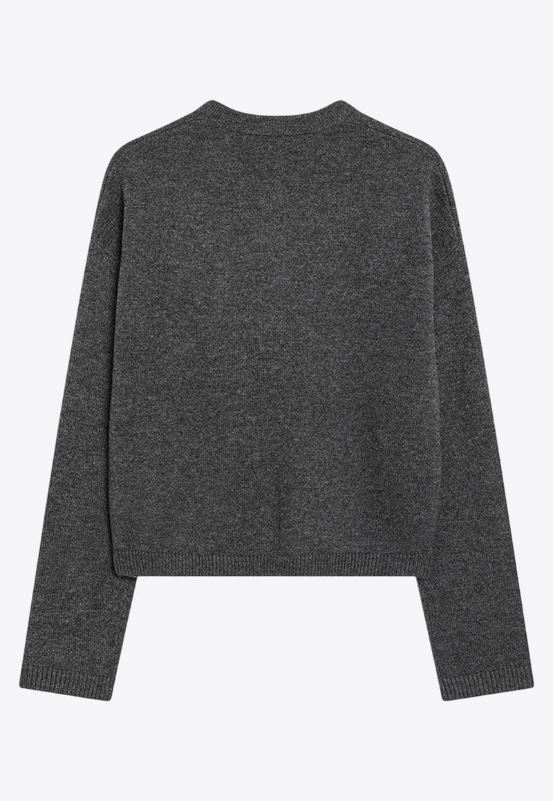S Max Mara London Sweater in Wool and Cashmere Gray LONDONWO/R_MAXS-011