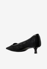 Jimmy Choo Lotta 35 Ruched Tulle Pumps LOTTA 35 IVW BLACK/BLACK
