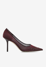 Jimmy Choo Love 85 Dégradé Crystal Mesh Pumps Bordeaux LOVE 85 NYT DEEP MERLOT/DEEP MERLOT