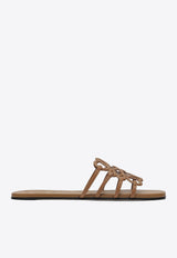 Loewe Anagram Petal Flat Sandals  Camel LPEA465X06LE/S_LOEW-3150