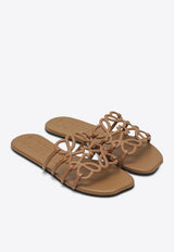 Loewe Anagram Petal Flat Sandals  Camel LPEA465X06LE/S_LOEW-3150