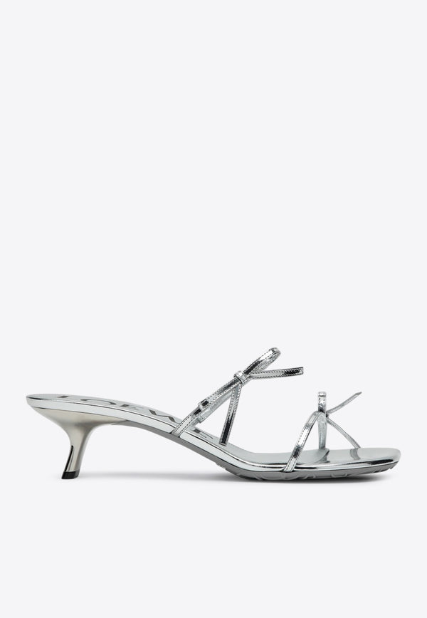 Loewe Petal 45 Metallic Leather Sandals Silver LPET465X04LE/Q_LOEW-1160