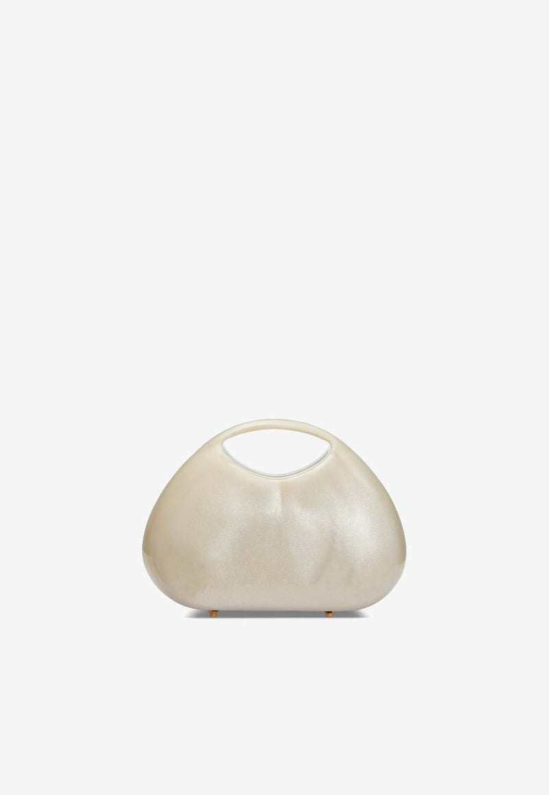 L’AFSHAR Jila Bubble Top Handle Bag Pearl LS25-15-031_PEARL