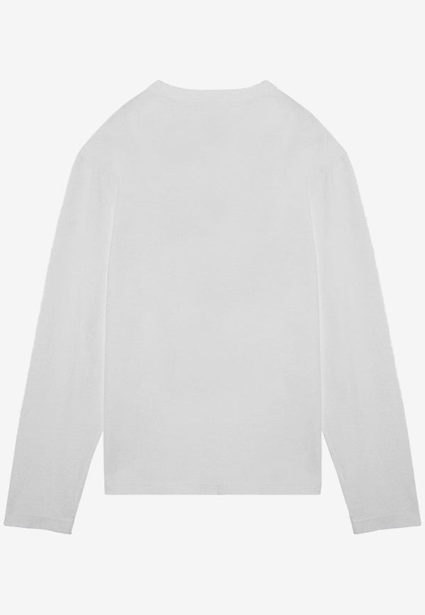 Tekla Logo Plaque Long-Sleeved T-shirt White LTSH-WHCO/P_TEKLA-WHT